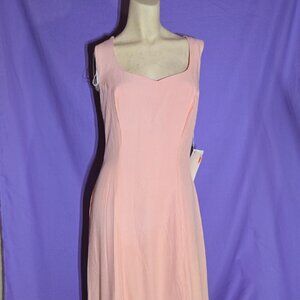 Bill Levkoff peach / pink floor length gown